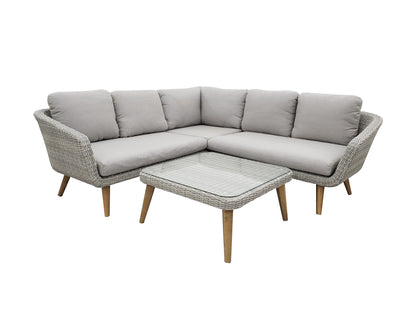 Mira Corner Set - 3 Piece - Aluminum Light Grey