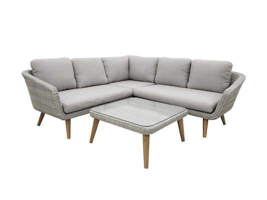 Mira Corner Set - 3 Piece - Aluminum Light Grey