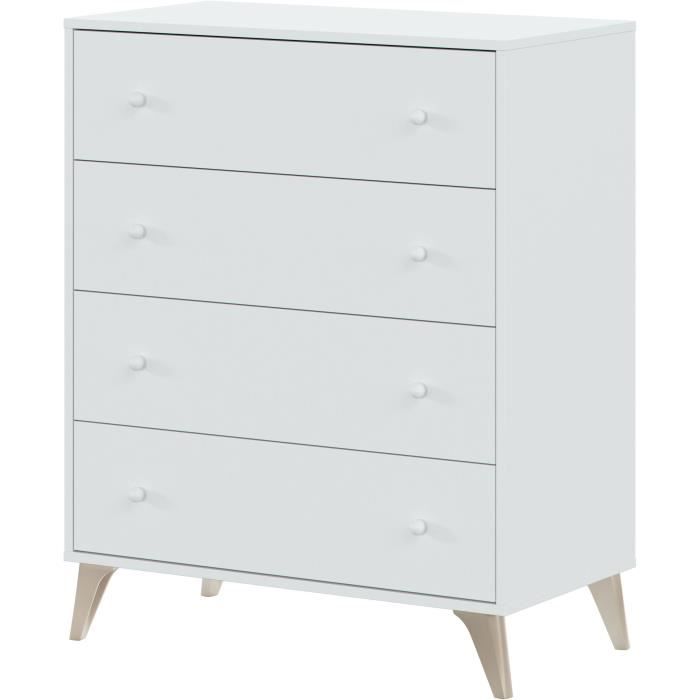 Dresser - Sweet - 4 Drawers - White - 95 x 77.5 x 40 cm