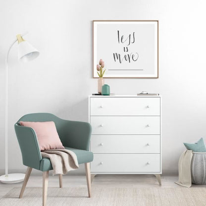 Dresser - Sweet - 4 Drawers - White - 95 x 77.5 x 40 cm