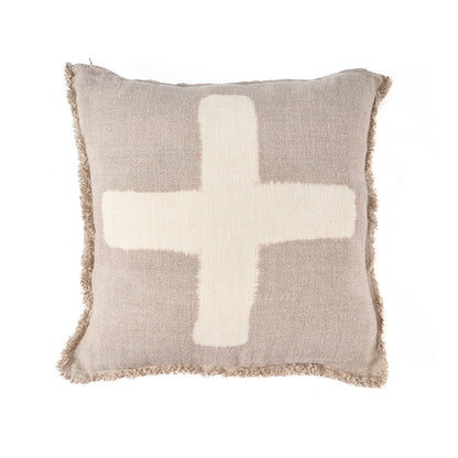 Ivory Cross pudebetræk - naturhvid - 50x50