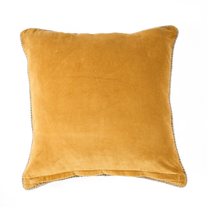 Velvet Crush pudebetræk - sennep - 50x50