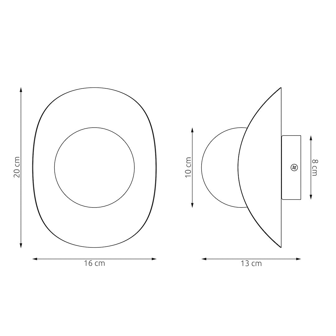 Fiero m wall lamp mocha