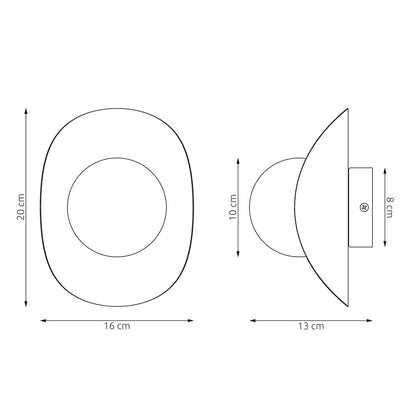 Fiero m wall lamp white