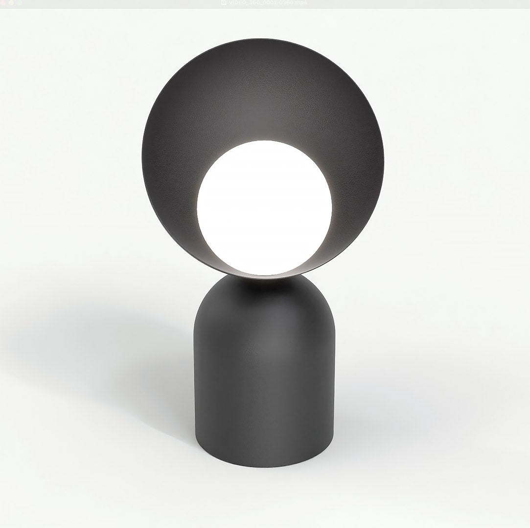 Boto bordlampe sort