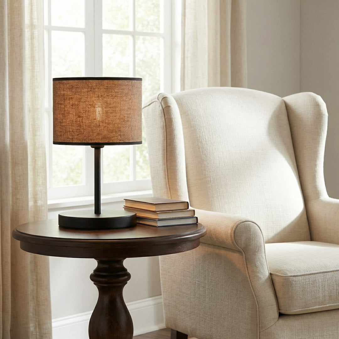 Eco table lamp black/brown