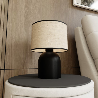 Aspen table lamp black/rattan