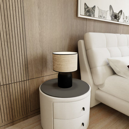 Aspen table lamp black/rattan