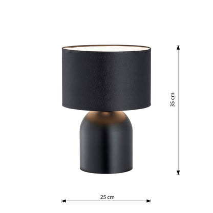 Aspen table lamp black/white