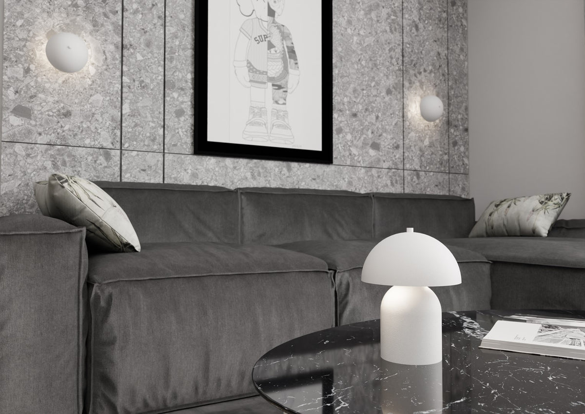 Mush table lamp white