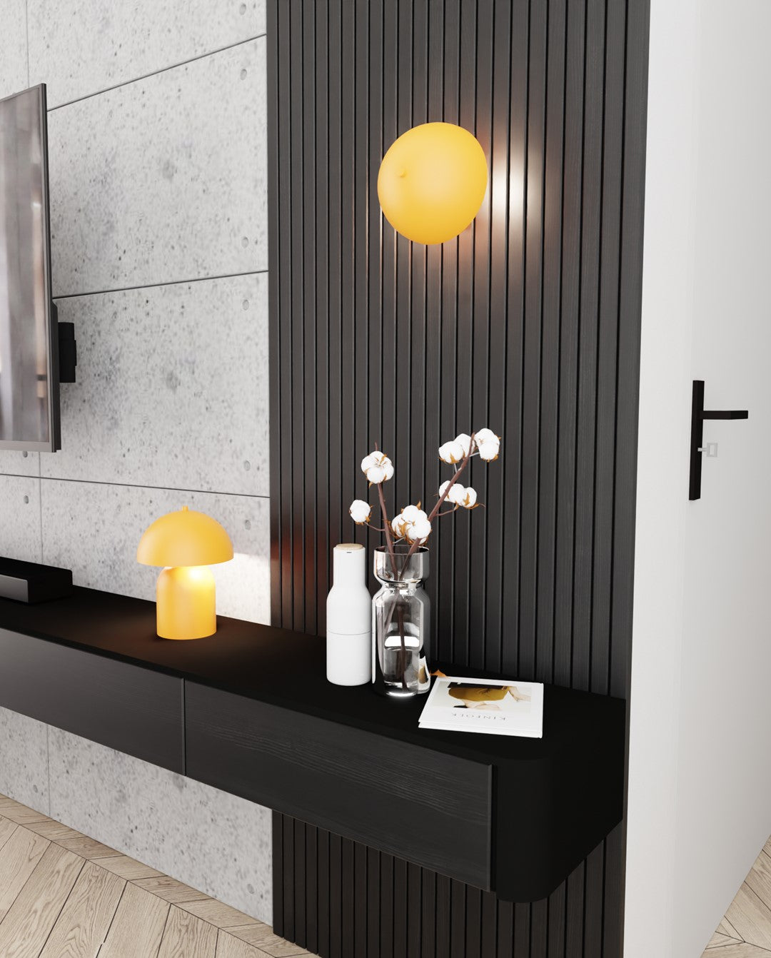 Mush table lamp orange