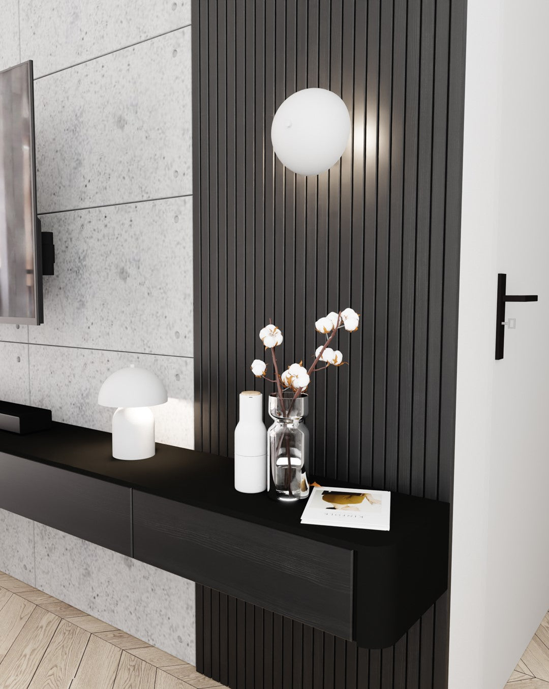 Mush table lamp white