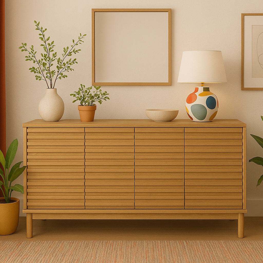 Tanner Four-Door Sideboard in Flaxen