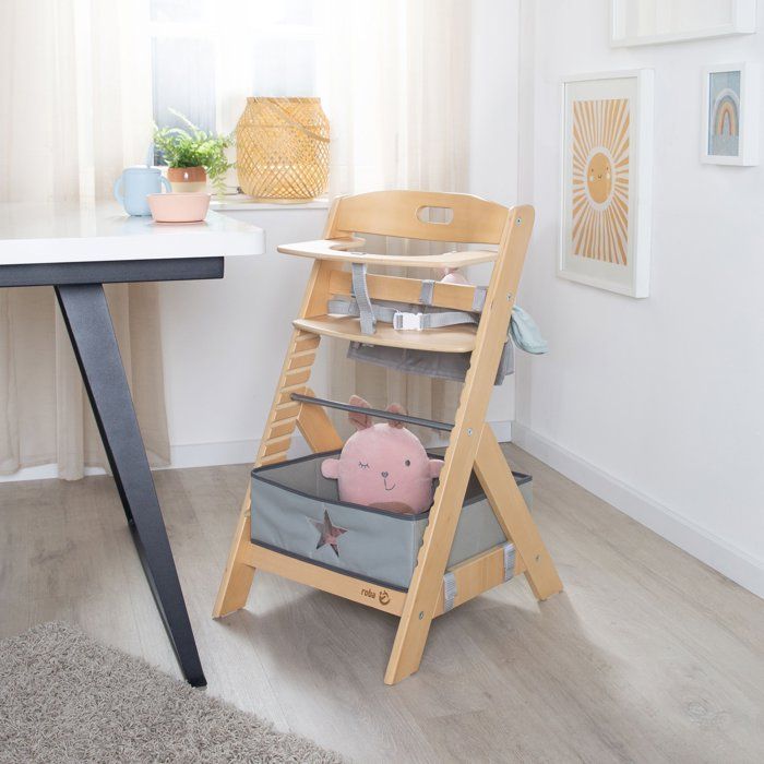 Convertible Kids' Chair - ROBA - LIV UP - From 6 Months up to 70kg - Includes Organizer Set - Natural Wood